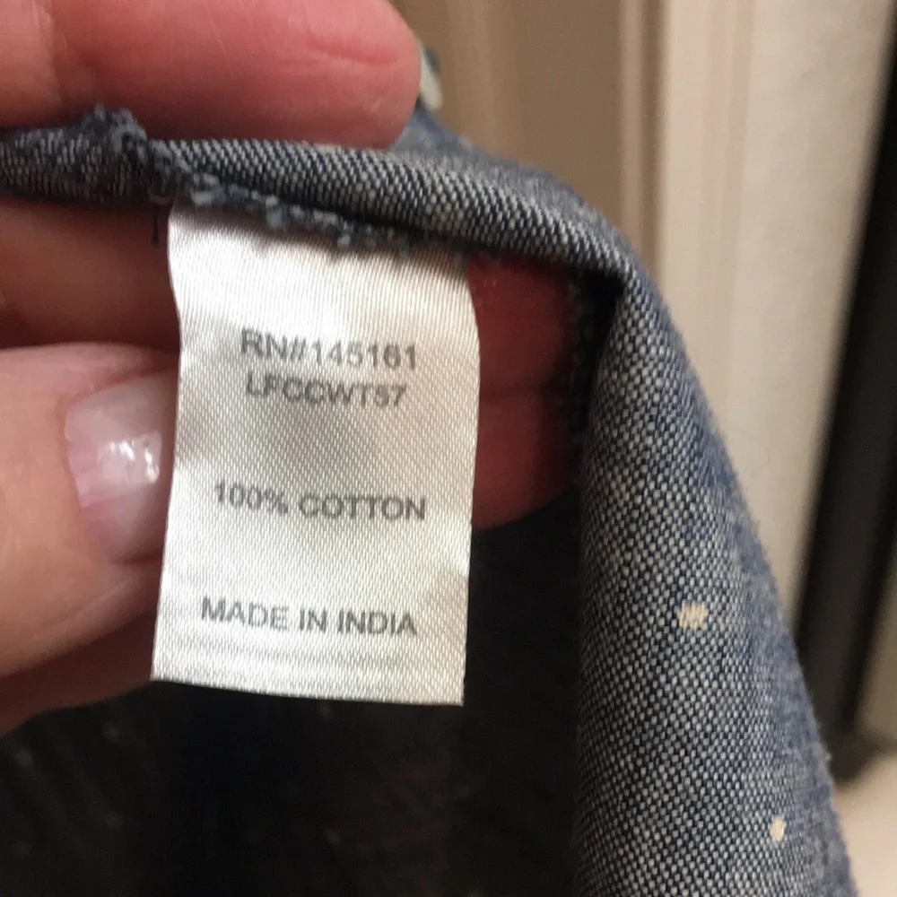 Polka-Dot Tailored Blue/Grey Shirt - Picture 7 of 8